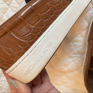 Michael Kors Women's Keaton Croc-Embossed Slip-On Sneakers Size 6